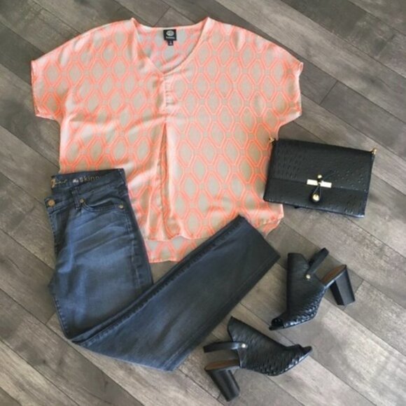 Nordstrom Bobeau Print Blouse Women's Size Small - Picture 6 of 6